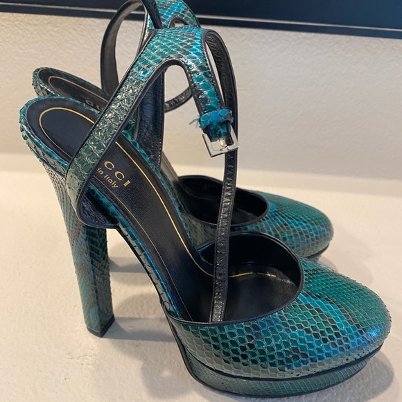 Gucci Huston Python Platform size 37.5 - Picture 3 of 6